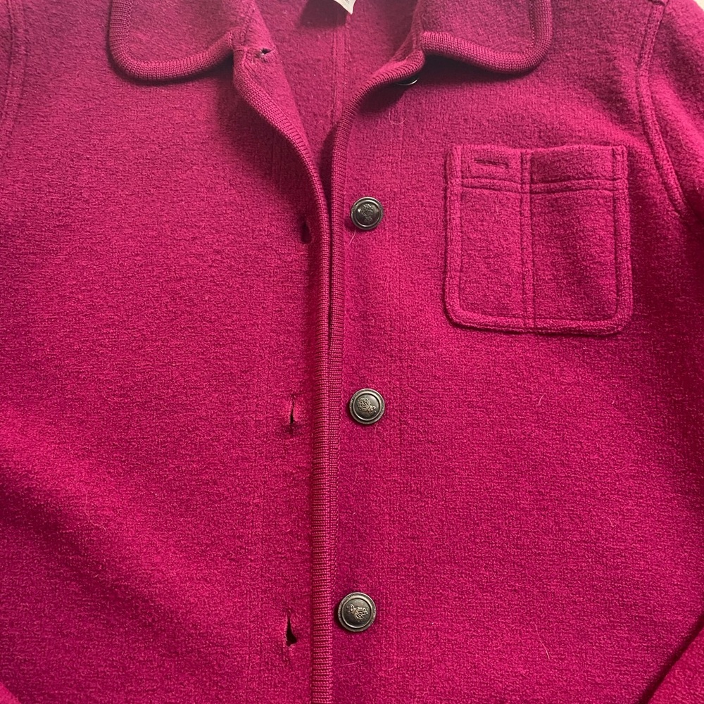 Talbots Magenta Wool Jacket Small - image 3